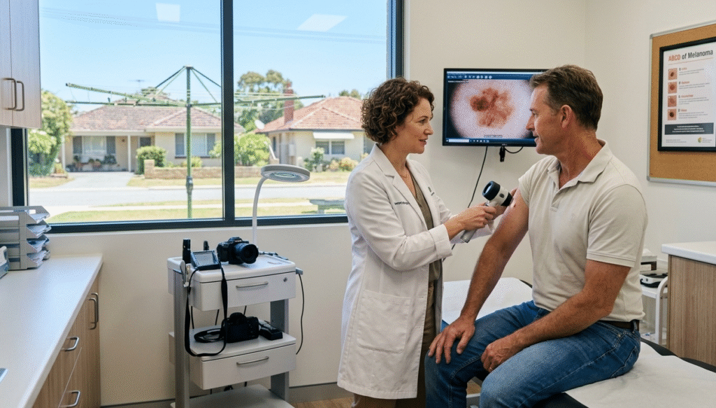 Skin cancer check in Perth suburbs clinic