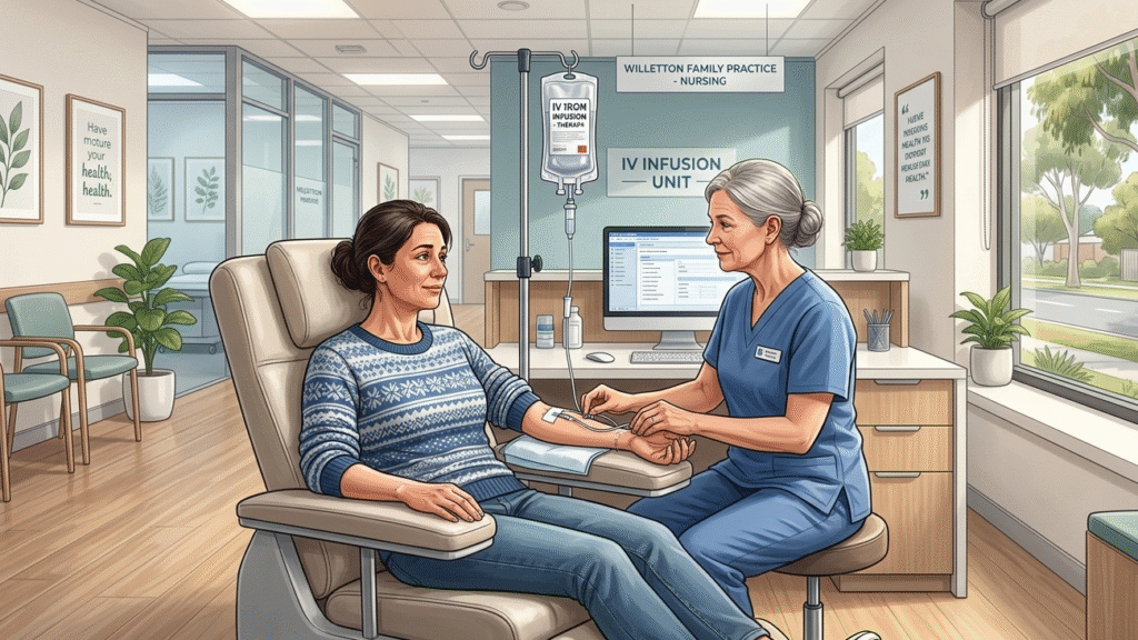 Iron infusion near me – IV iron therapy in clinic
